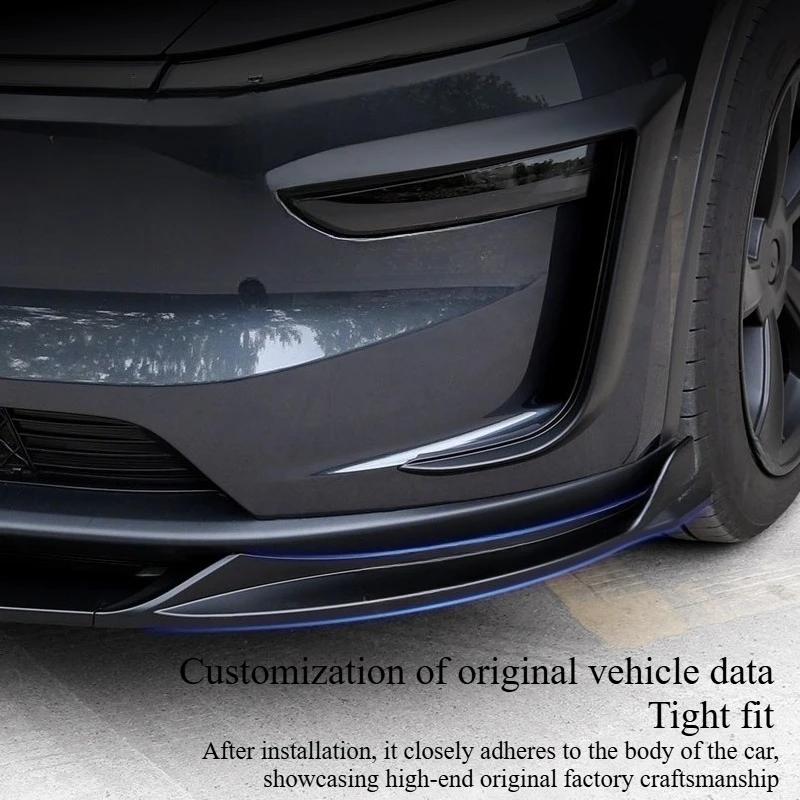 Front Fog Lamp Spoiler for Tesla Model Y Juniper 2025+ Front Bumper Wind Knife Spoiler Trim ABS Car Modification Accessories