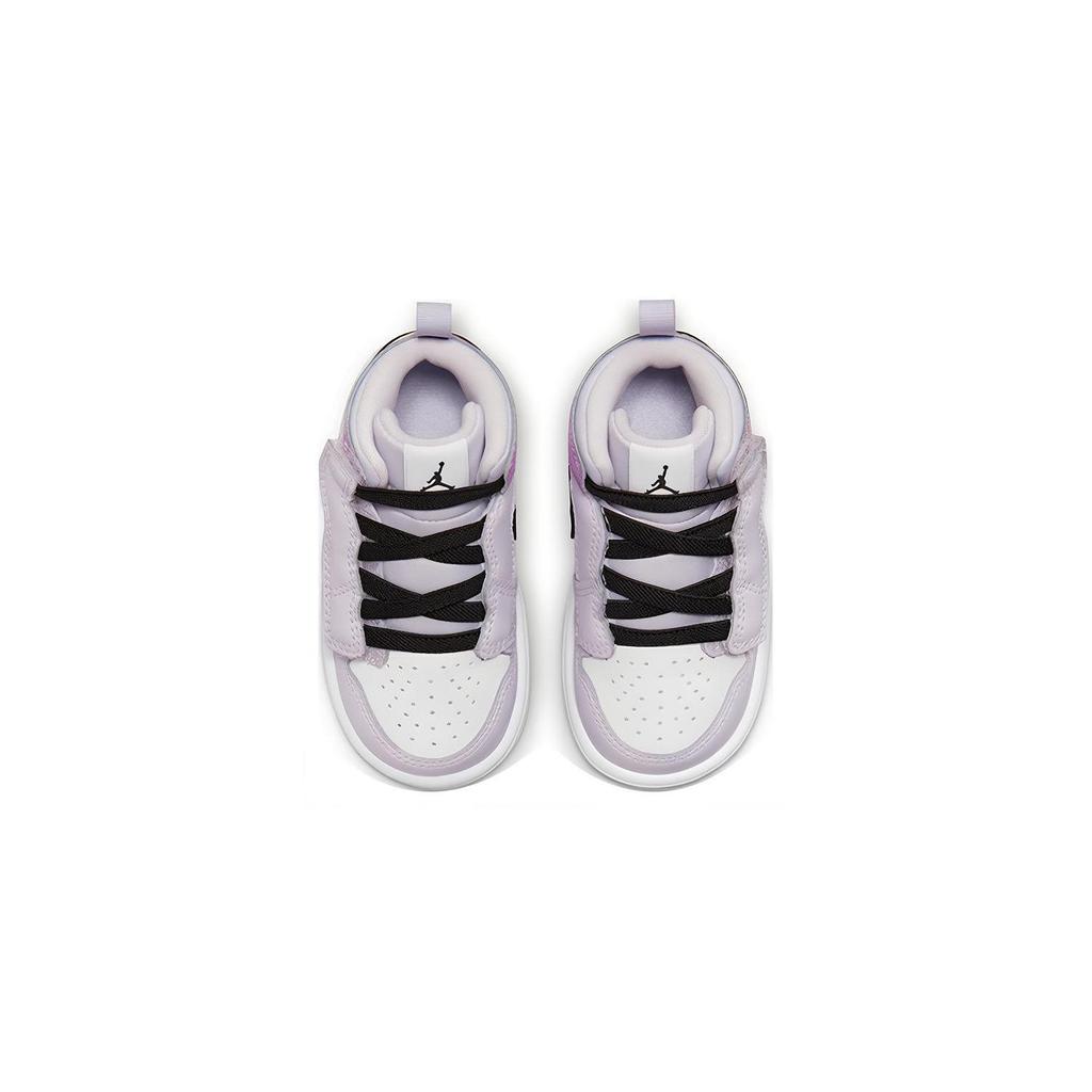 Jordan Scarpe da Bambino Air Jordan 1 Mid TD Leggere Resistenti all'Abrasione Mid top Bianco Viola Neonato e Bambino AR6352-501