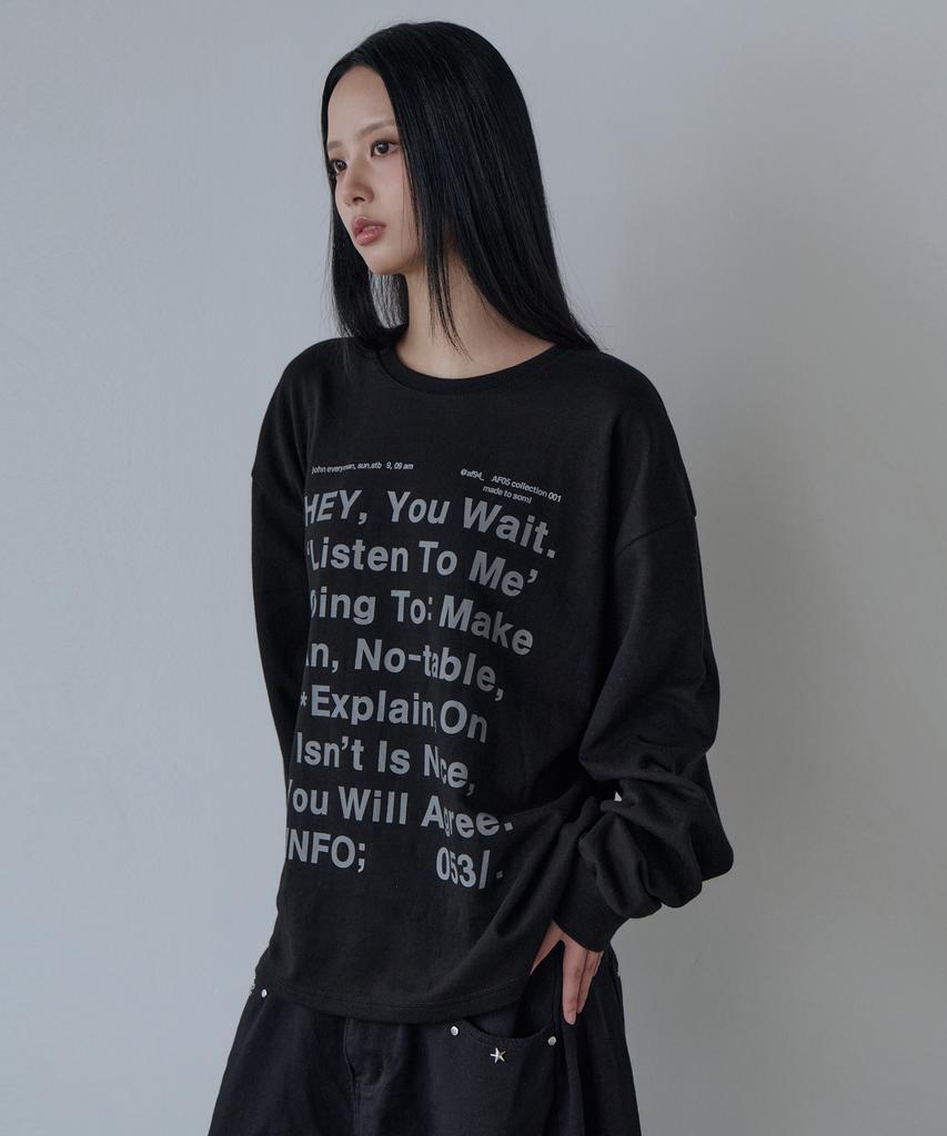 5OML Info Loose Fit Sweatshirt (Black)