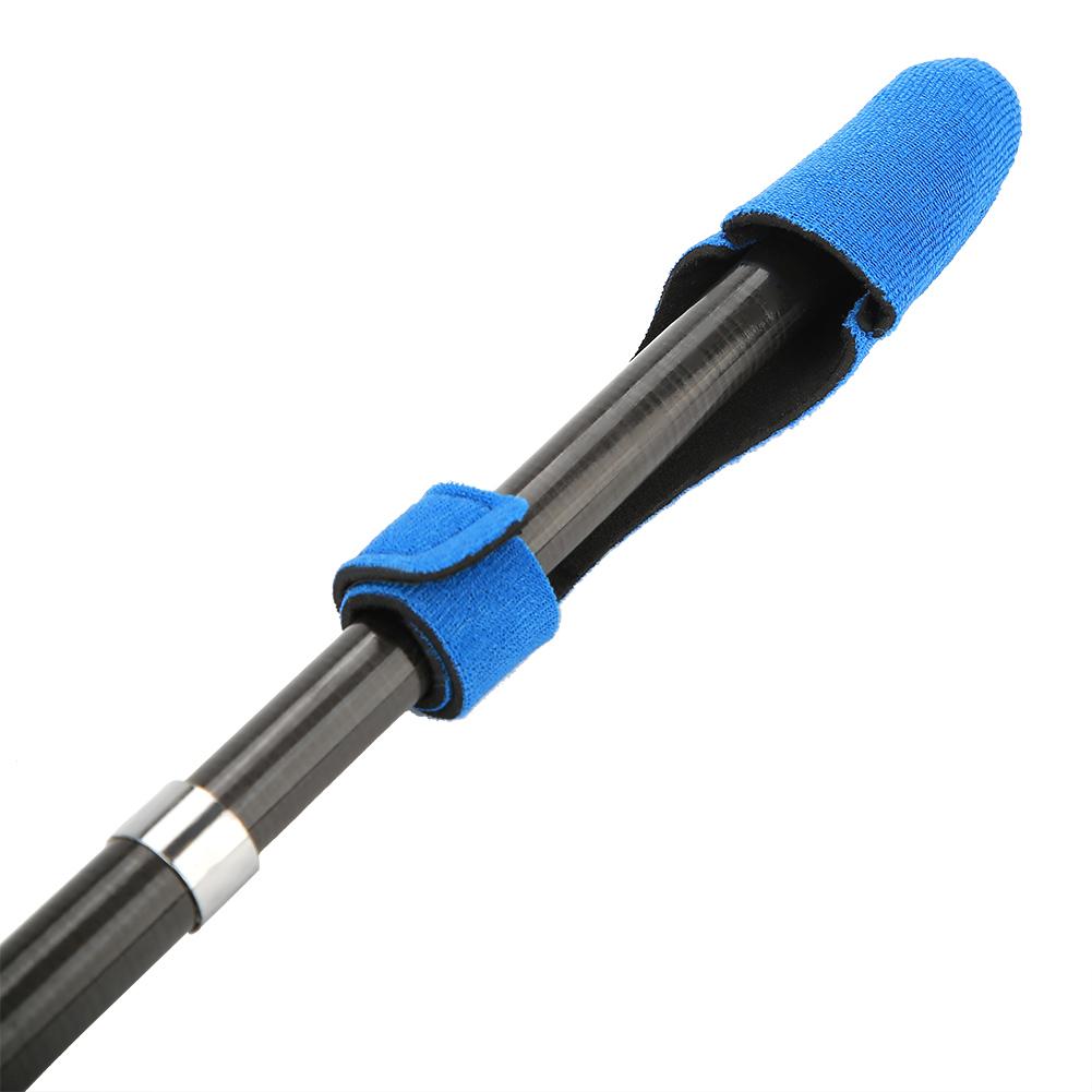 Expandable Neoprene Fishing Pole Sleeve Cover Glove Protector Cap   Rod Strap Set (Blue)