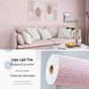 Self-Adhesive Linen Wall Stickers: Waterproof, Solid Color Decor for Bedroom and Living Room