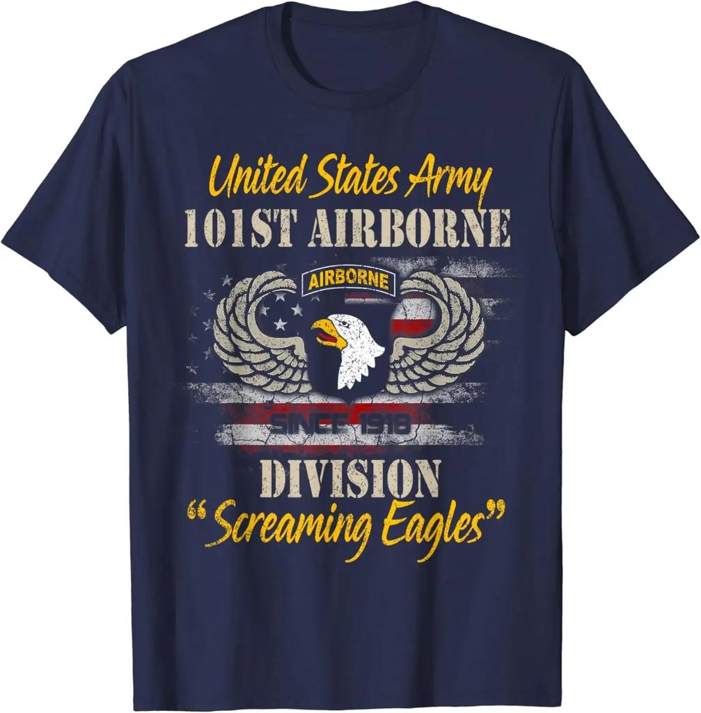 US Army 101st Airborne Division Veteran TShirt 100 Cotton ONeck Summer Short Sleeve Casual Mens Tshirt Size S3XL
