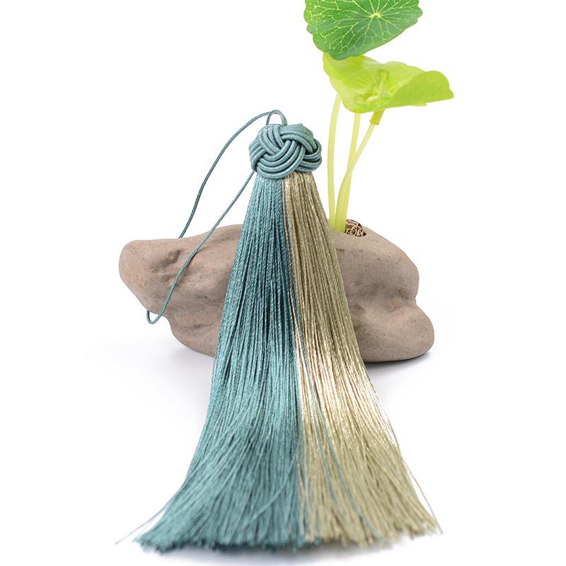 Hand-Woven Double Tassel Mixed-Color Bookmark: No Fading or Bending