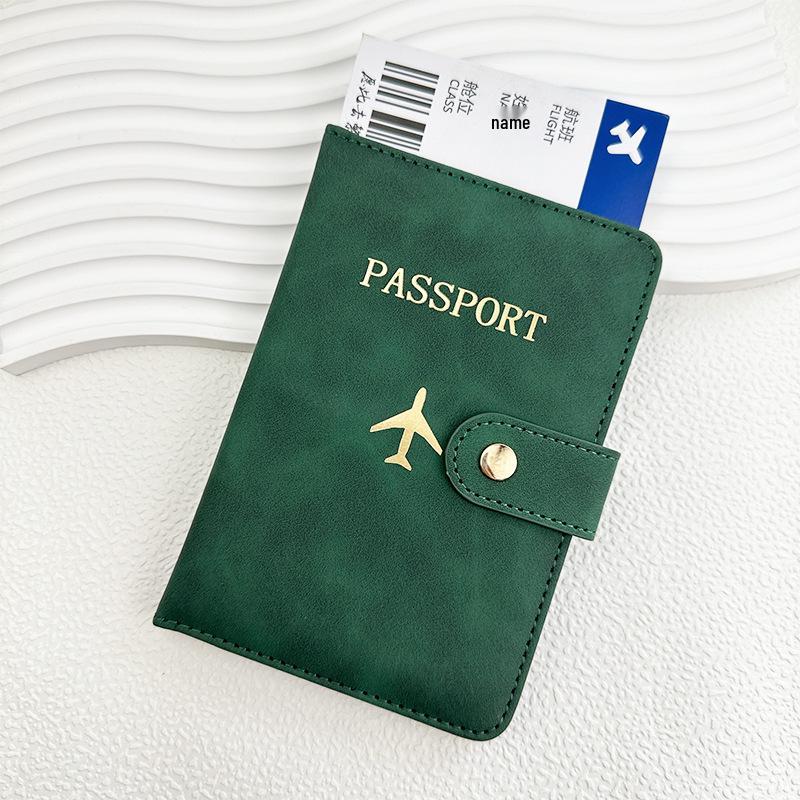 Leder-Reisepasshülle-Set mit grenzüberschreitender Heißprägung und Hardwareschnalle