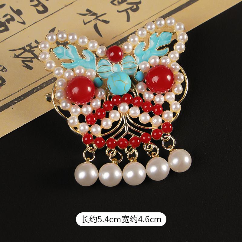 

Брошь Art Guochao Lion Dance Женская красная праздничная трехмерная брошь высокого класса, инкрустированная булавка для пальто, аксессуары