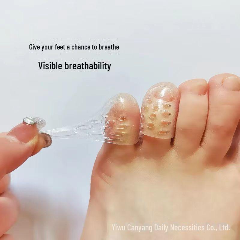 Silicone Toe Protector: Anti-wear, Breathable, Pain-Relief Separator for Corns & Little Toe.