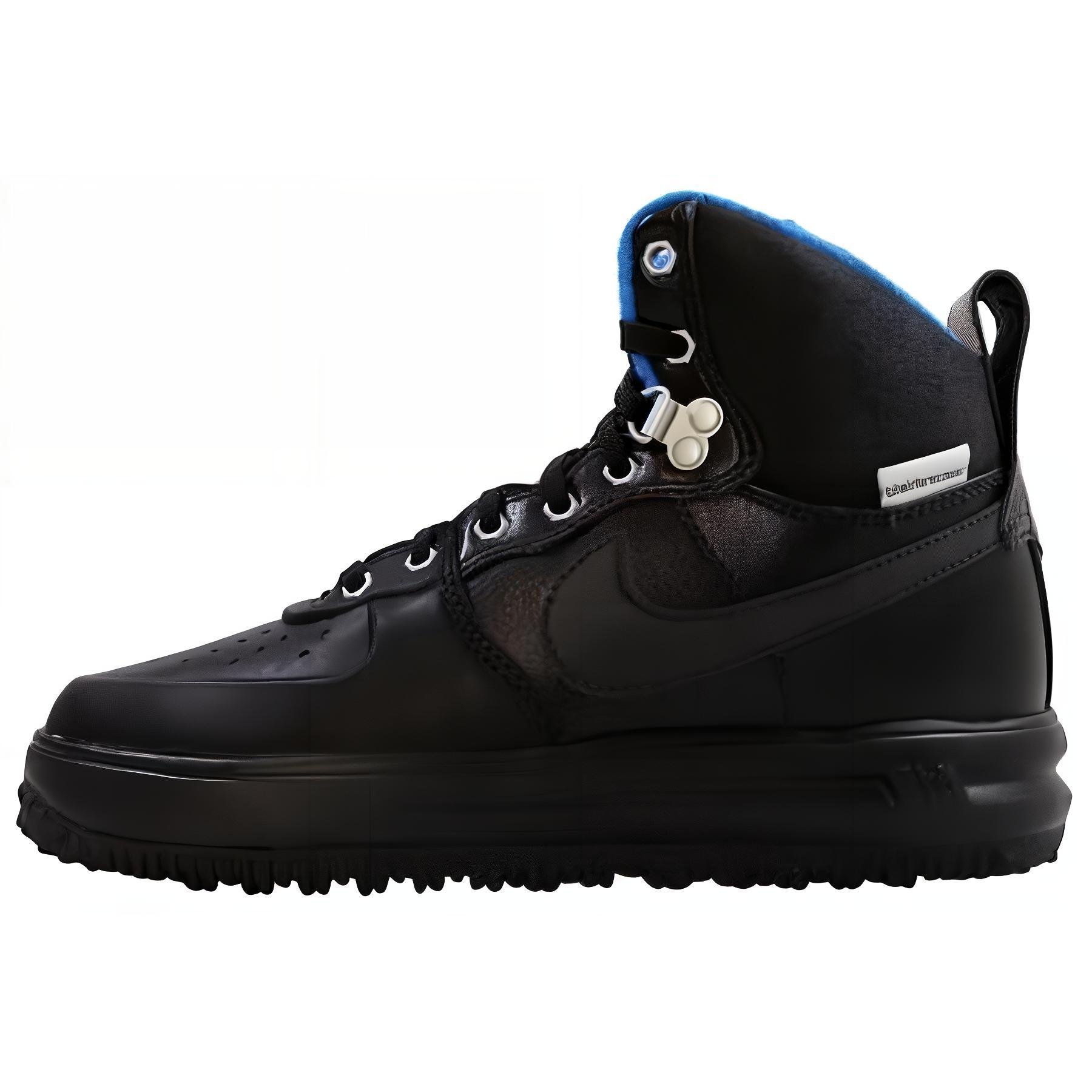 Nike Lunar Force 1 Duckboot Black Metallic Silver 654481-003 40.5
