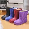 Women's and Men's Waterproof Snow Boots Warm Outdoor Short Boots Anti Slip Middle Tube Thickened and Plush
