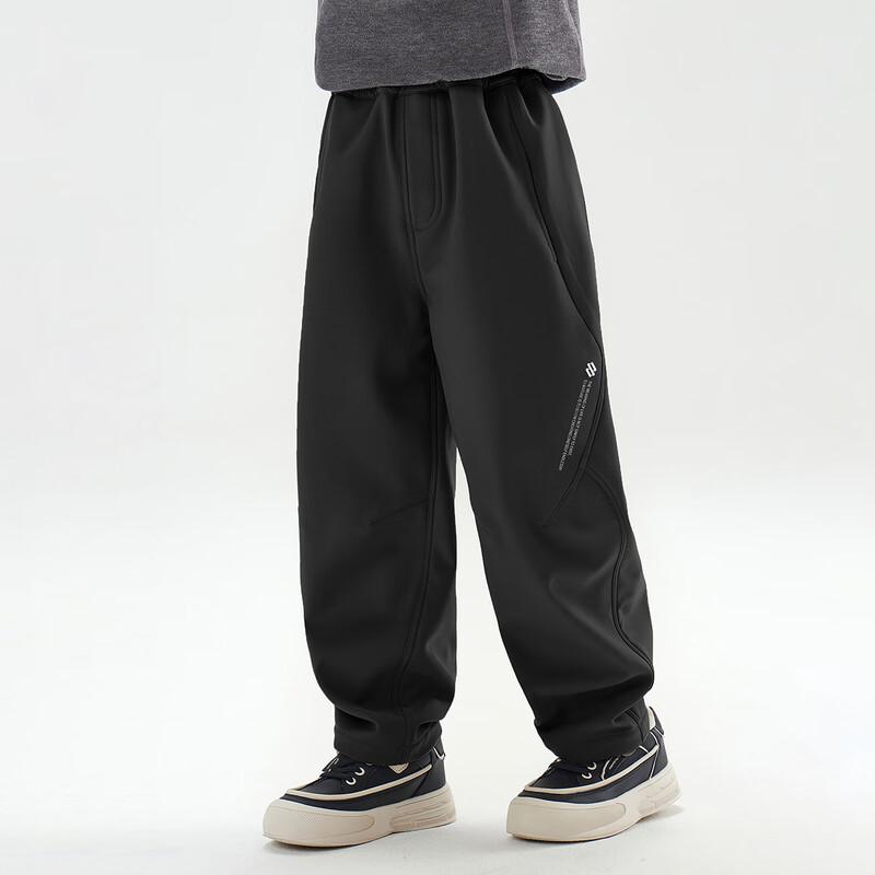 Kids' Autumn/Winter Outdoor Softshell Windproof Straight-Leg Pants 8877D