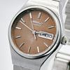 Used vintage SEIKO ladies watch brown dial battery replacement day-date