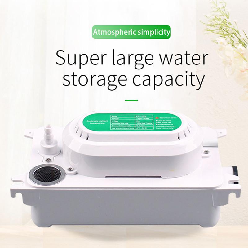 Condensate Pump Automatic HVAC  Removal Drain 100L/H  with 500ml  for Dehumidifier 100‑ AC Condensate Removal Pump