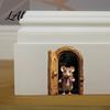 Cute Animal Wall Decor Christmas Mouse Break‑Through Decals 3D Hole Self‑Adhesive Removable PVC Art Stickers DIY for Living Room Entryway