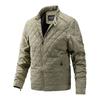 Nowy, bawełniany klips Trend, dwustronny męski płaszcz w jednolitym kolorze, zapinany na zamek i stójka