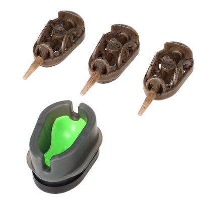 3pcs Fishing Feeder Mould Quick Release Moulds Carp Fishing Bait Holder Tool