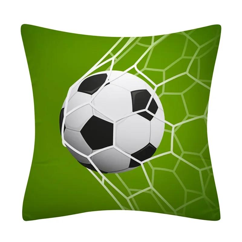 Football Basketball Rugby Double-Sided Printed Pillow Cover Short Plush Suitable Living Rooms Bedrooms Sofas Throw Cushion Cover