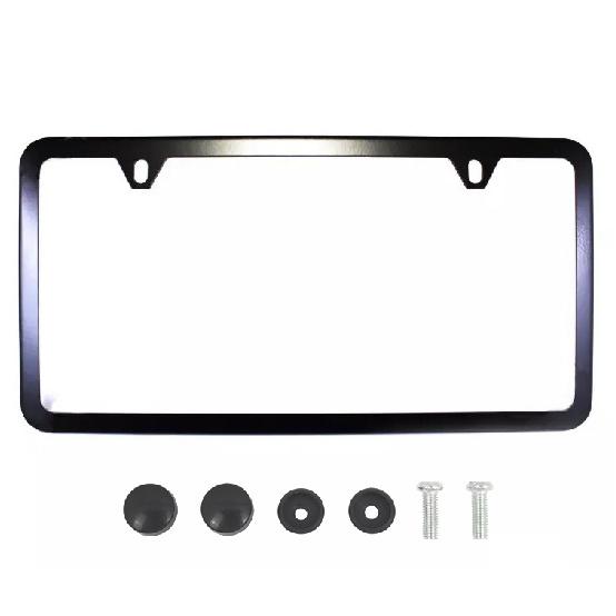Stainless steel sharp Angle narrow edge ultra-thin license plate frame with 2 holes License Plate Covers Frames 6