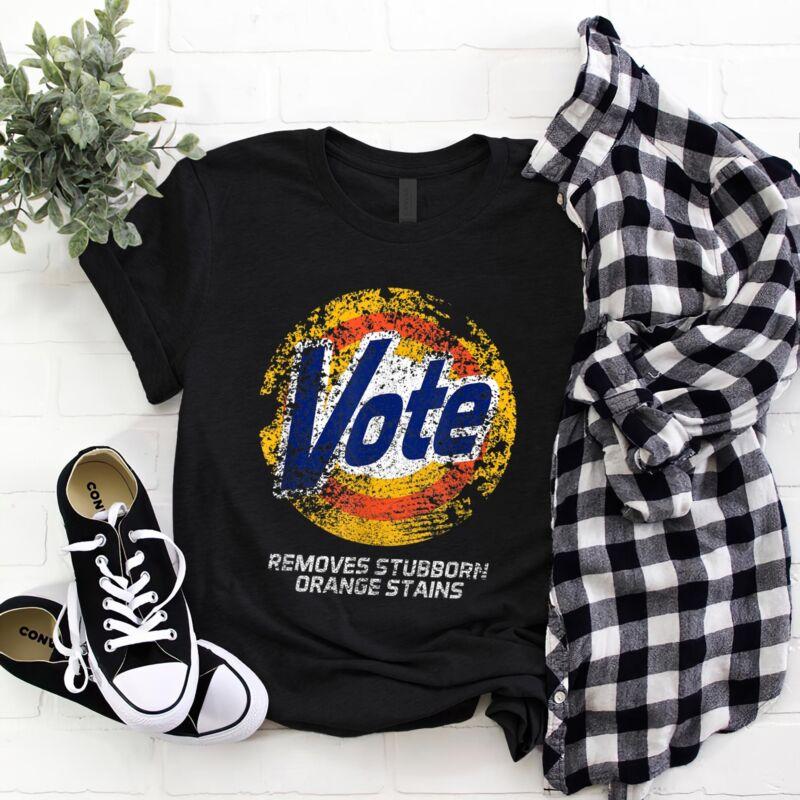 Buy Vote Removes Stubborn Orange Stains Trump 86 45 Shirt Men Summer