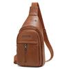 Chest Bag Vintage Soft Leather Crossbody Bag Men's Business Shoulder Bag