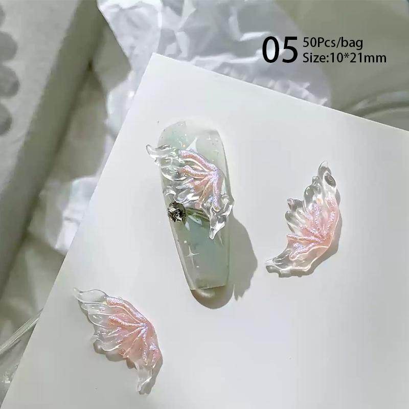 50 ks mini kosočtvercové kamínky na nehty s plochým dnem, AB barva, zdobení nehtů, křišťálové drahokamy, oslnivá manikúra, 3D dekorace na nehty