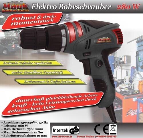 Безударная дрель Mauk 1625 Elektro-Bohrschrauber