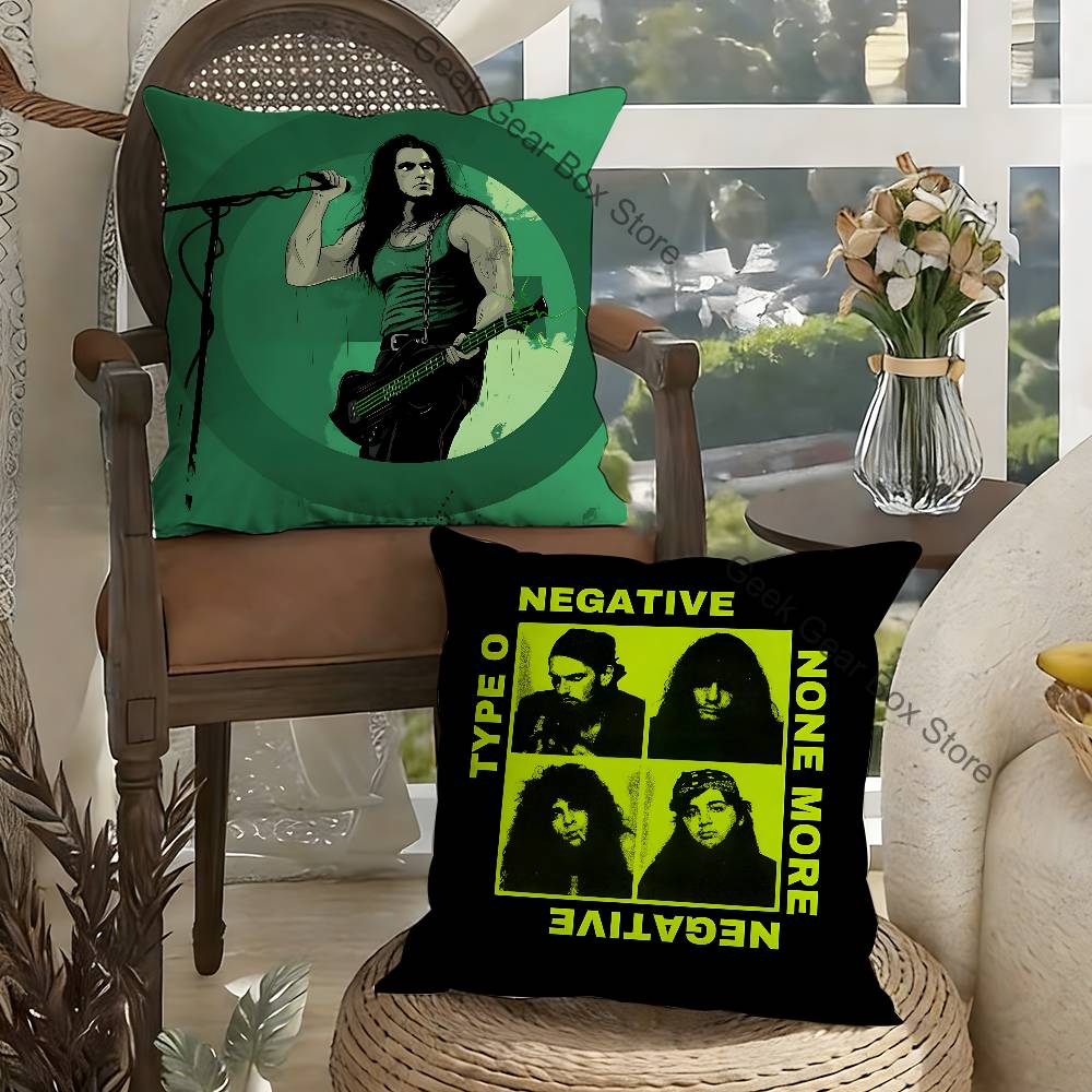 TType O NNegativeS Rock Band Pillow Case cartoon anime peripheral Bedroom Sofa Decorative Cushion Cover Soft Cushion Cover