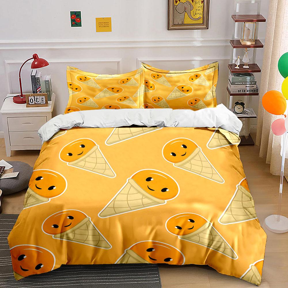 Sweet Smiles, Cozy Cones. Bedding Sets Duvet Covers Pillowcases(1* Duvet Cover 2* Pillowcases Without Duvet Insert)