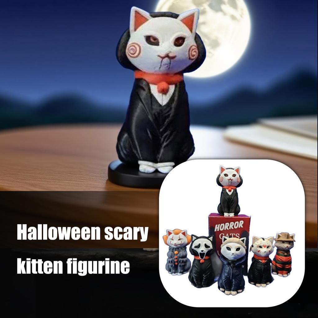 Cat Halloween Ornaments Animal Miniature Model Decoration Small Ornaments