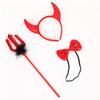 Halloween Devil Costume Kits Including Horn Headband Bowtie Tail Demons Dress Up Outfit Halloween Cosplays Party Props