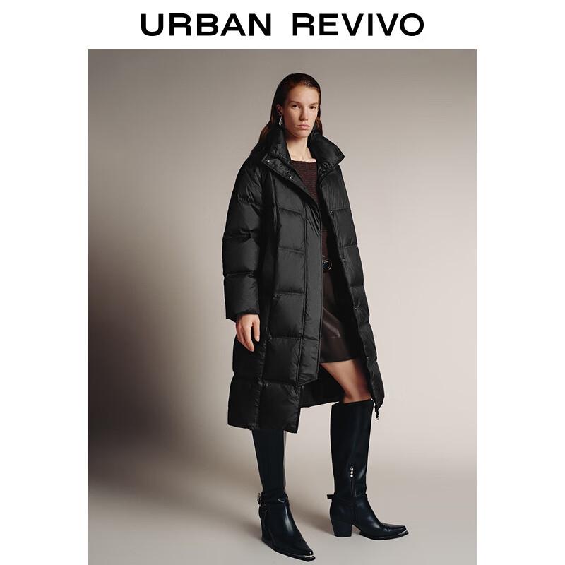 UR 2025 Winter Women's Stand Collar Long Down Jacket