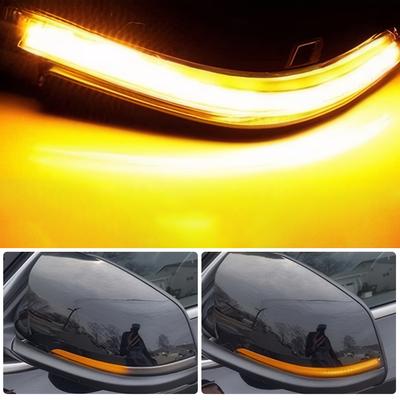 2 Stück LED-Spiegel-Blinkerlicht Wasserdichte Seitenspiegel-Blinkerlampe ABS LED Dynamisches Blinkerlicht für Auto-Lichtzubehör