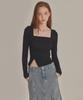 TOPGIRL Shirred Asymmetry Square Neck Top_T426Tp112