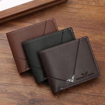 Herren-Geldbörse, Kunstleder, einfarbig, Vintage-Stil, große Kapazität, mehrere Taschen, tragbar, faltbar, Münzwechsel, Aufbewahrung, Geldbörse, Karte, Erwachsene, Sex-Kleidung