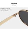 European & American Oval Frame Sunglasses - Fashionable Metal Design, High-End Runway Style