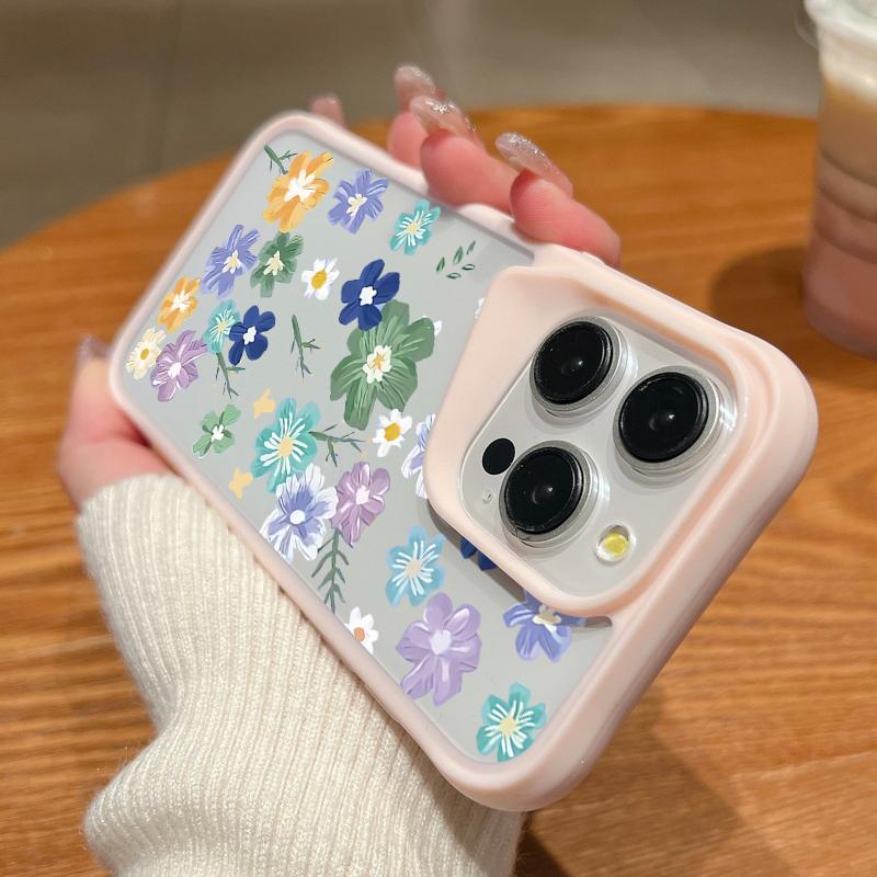 

Чехол для телефона с цветной рамкой и узором из свежих цветов для iPhone 15 Plus 14 Pro Max 13, прозрачный, противоударный, с мягким краем, защитный акриловый чехол-бампер iPhone 15 чёрный