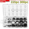 300PC Black Oxide Carbon Steel C-Type Snap Rings