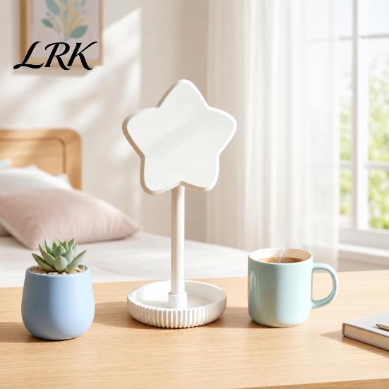 Desktop Headset Hanger Girly Style Cute Star Headphone Stand with Storage Tray, 3D Printed PLA & Desk Compact for Organizer, Macaron Color Gaming