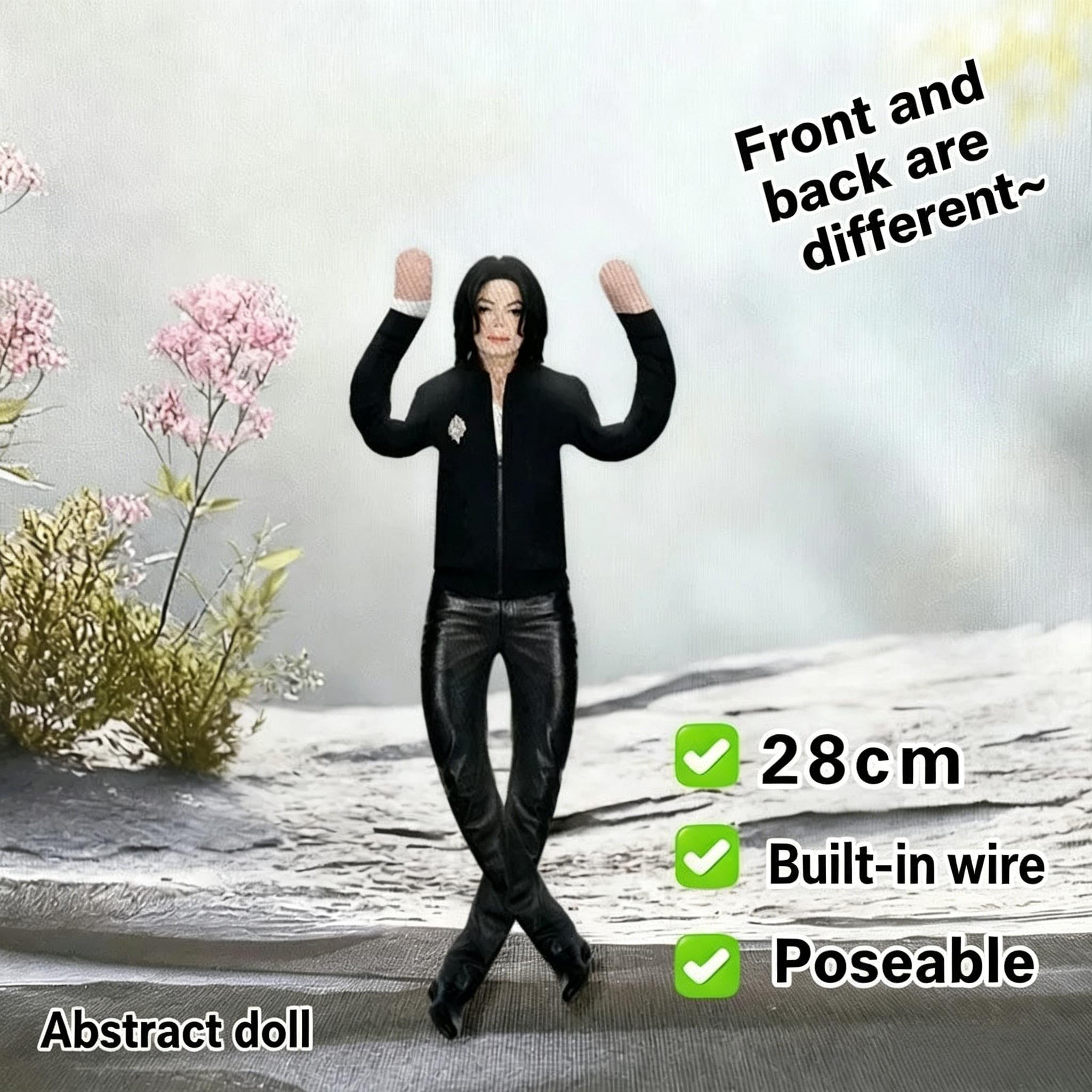 Nieuwe Stijl Michael Jackson Cosplay Prop Pop Pluche Gevulde Figuur Poppen Kamer Decoratie Abstract Gewricht Mobiliteit Props Cadeau