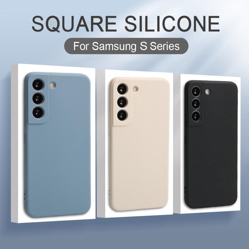 

Soft Liquid Silicone Cover Case For Samsung Galaxy S24 Ultra S23 S22 S21 S20 FE S10 S10 Plus S9 S8 Phone Funda Candy Color Coque