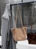 2025 Autumn/Winter Women's Genuine Leather Suede Tote - Large Capacity Bucket Bag