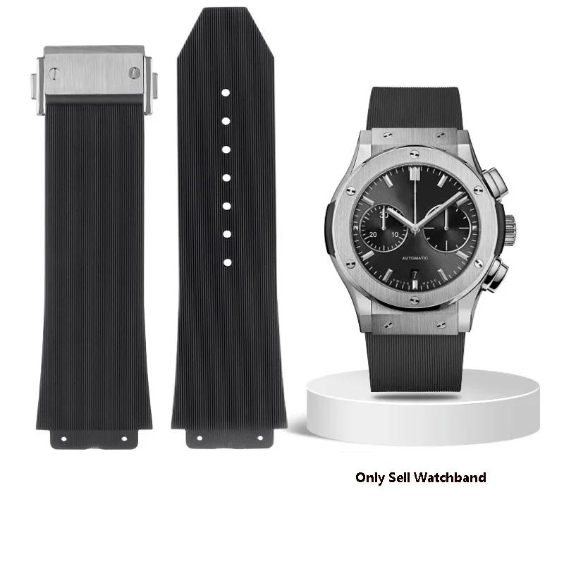 Remienok na hodinky pre HUBLOT BIG BANG Silikónový 25*17mm 26*19mm Vodotesný Pánsky remienok na hodinky vysoko kvalitný Gumový náramok remienok na zápästie