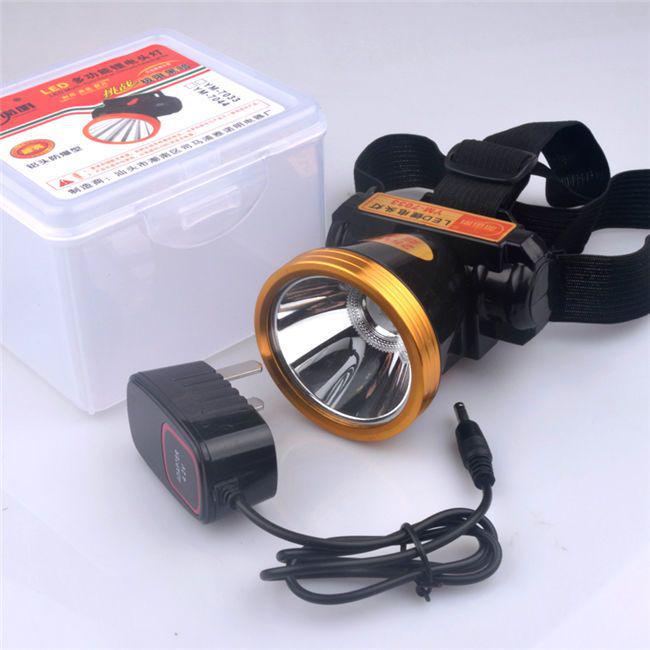 Rechargeable LED Headlamp – High Brightness, Long-Throw, Outdoor, Night Riding, Fishing, and Mining Flashlight.