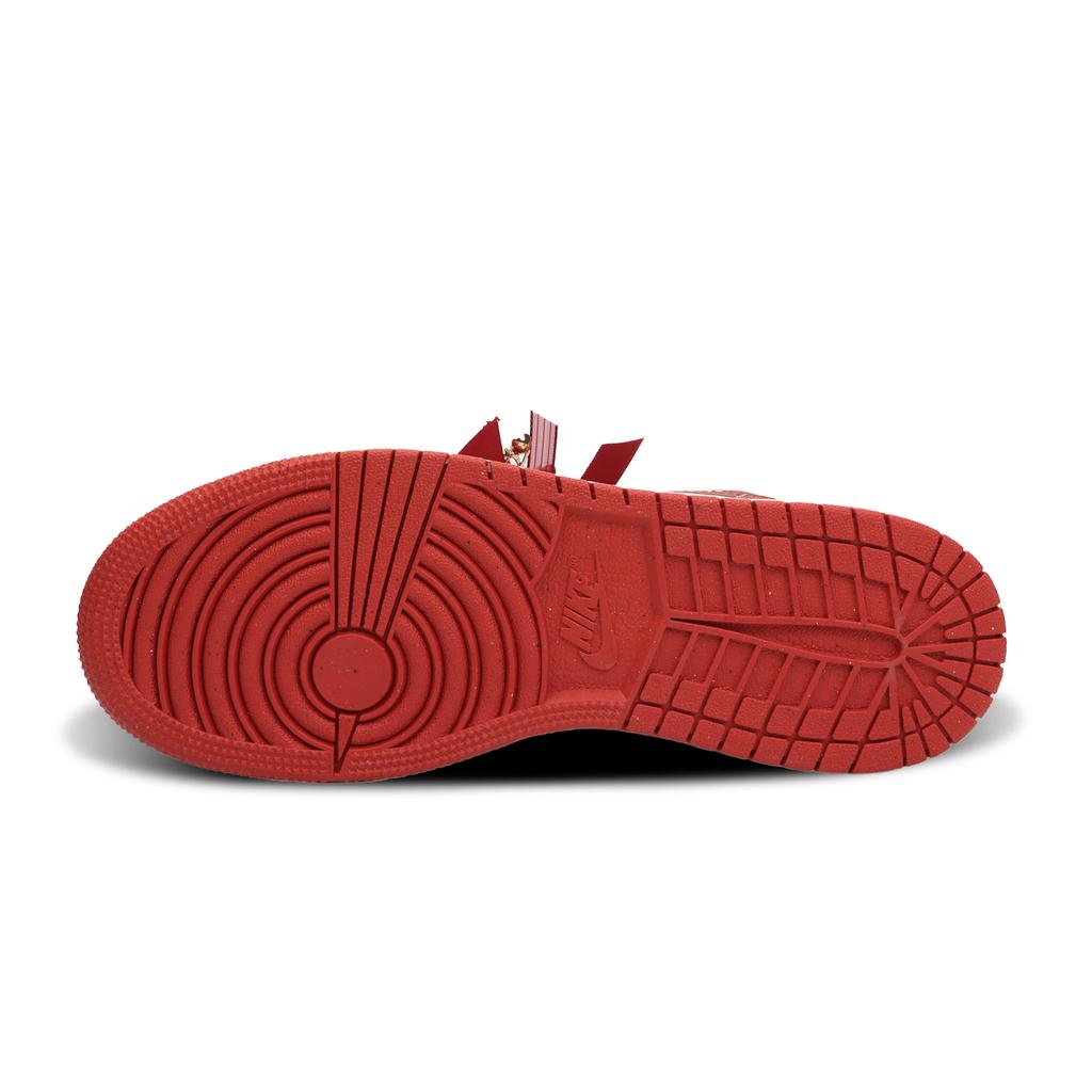 Jordan Air Jordan 1 Love Forever Cushioning, Wear Resistant Low top Vintage Basketball Shoes Women's Red FJ3465-160(Team900--SBOX)