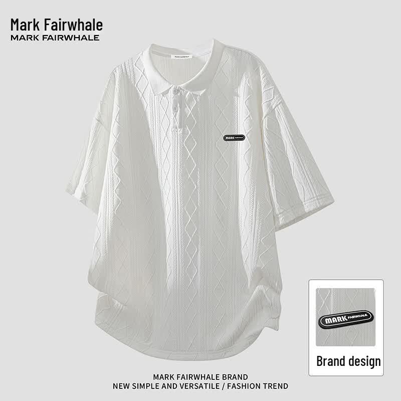 

Mark Fairwhale Men s Diamond Jacquard Polo T-Shirt 3XL