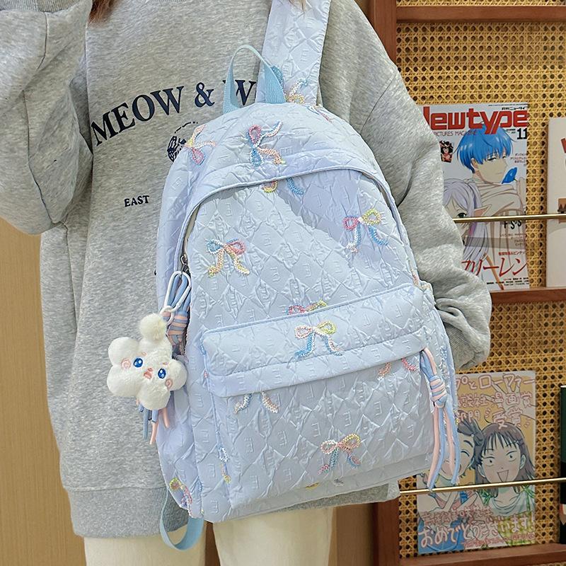 

Korean Schoolbags for Girls with High Looks Niche Junior High School Girls with High School Students New Version of Backpack Without pendant