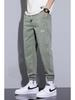 20264 Men's Korean Retro Work Pants - Spring/Autumn, Loose Straight Leg, Trendy Casual Joggers