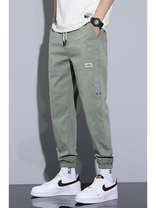 20264 Men's Korean Retro Work Pants - Spring/Autumn, Loose Straight Leg, Trendy Casual Joggers