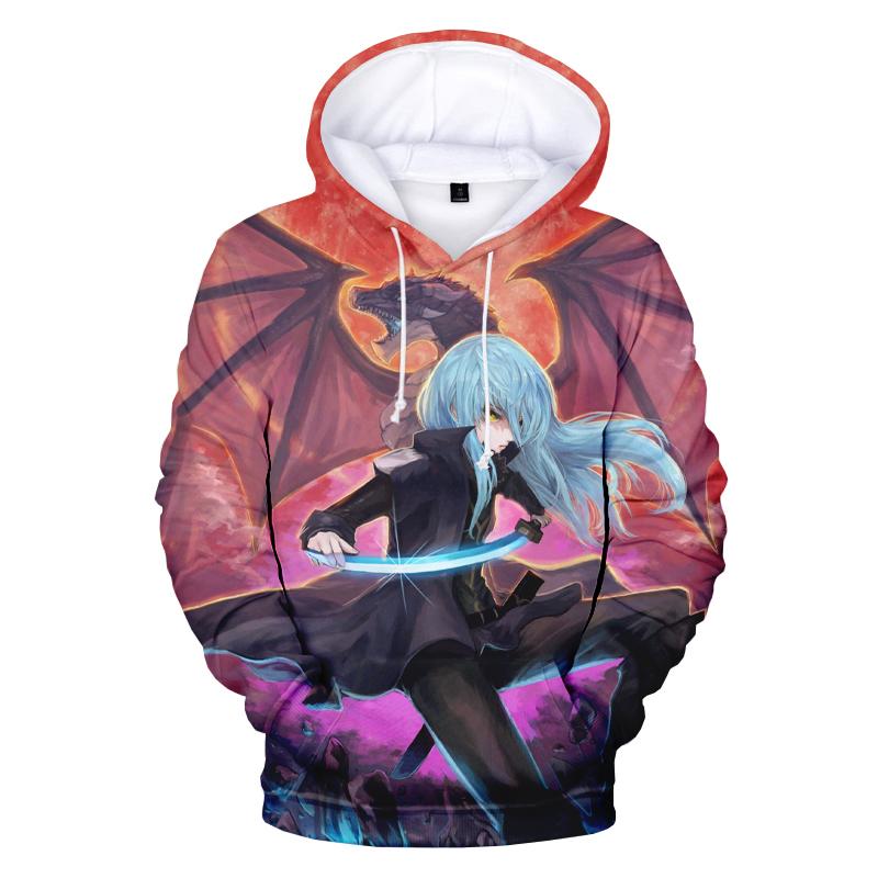 Anime japonez Rimuru Tempest That Time I Got Reincarnated As A Slime 3D Printed Hoodies Hanorac oversize unisex