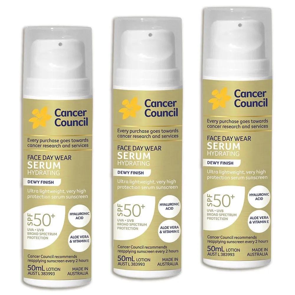 УФ-защита Гиалуроновая кислота Увлажняющая Солнцезащитная Сыворотка SPF50+ Cancer Council 150 мл