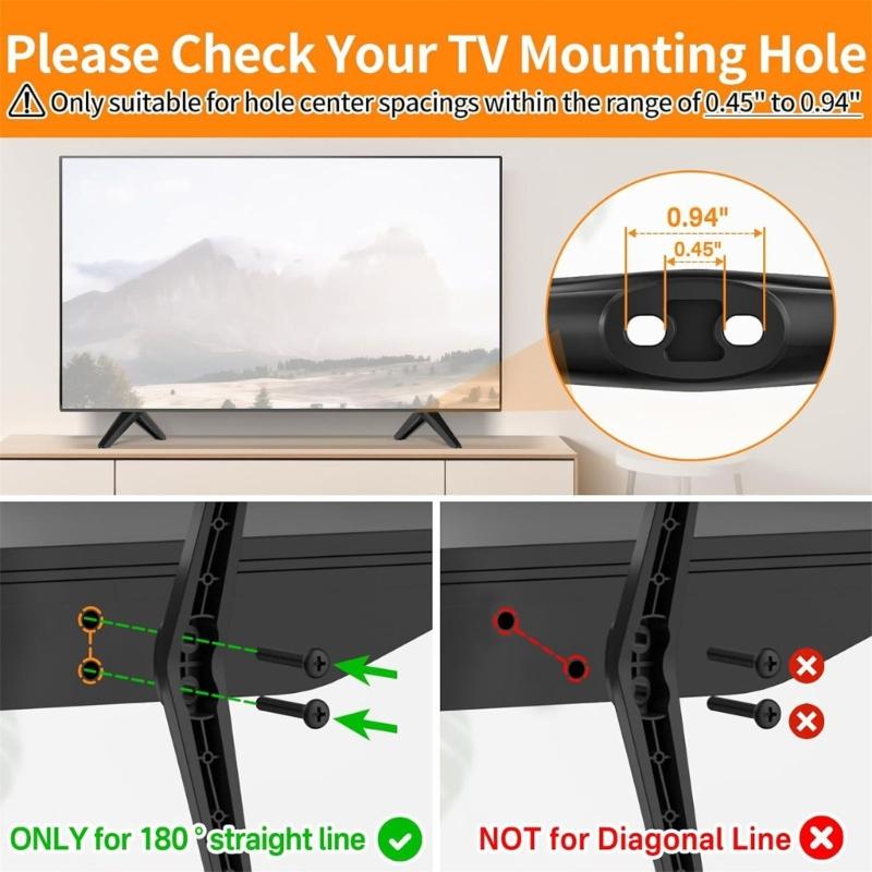 Suport de bază TV pentru TL28/32/40/43/49 65inch 55s453 Ecran Plat, Instalare Ușoară Fără Găurire Bază TV de Înlocuire