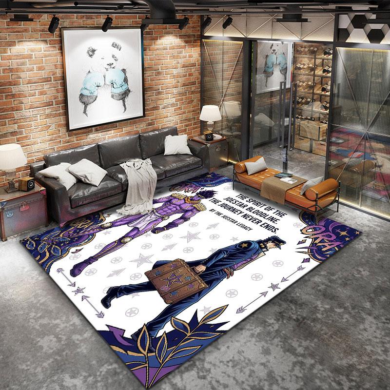 Jojos Bizarre Adventure Teppich Teppich für Wohnzimmer Schlafzimmer Zuhause Sofa Dekoration Kinder Spielen Rutschfeste Bodenmatte